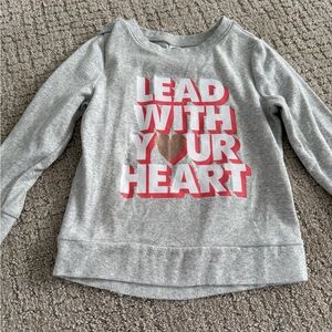 Old Navy Gray Sweatshirt with Heart and Text Design